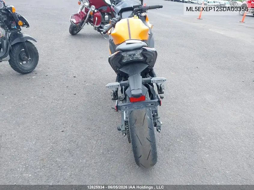 2025 Kawasaki Ex650 P VIN: ML5EXEP12SDAG3358 Lot: 12625934