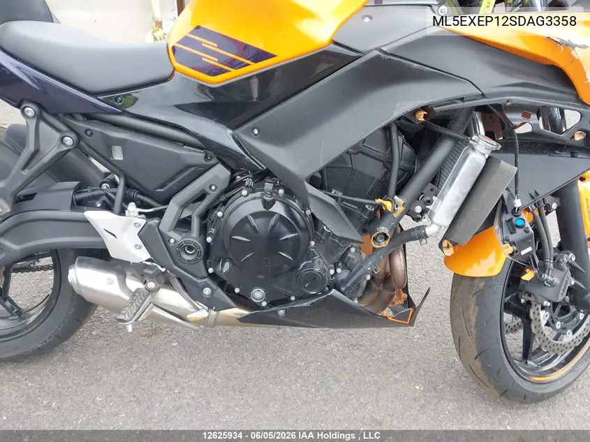 2025 Kawasaki Ex650 P VIN: ML5EXEP12SDAG3358 Lot: 12625934