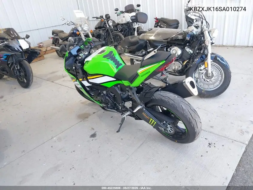 2025 Kawasaki Zx636 K VIN: JKBZXJK16SA010274 Lot: 45225806