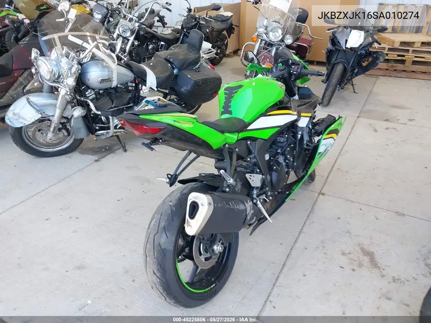 2025 Kawasaki Zx636 K VIN: JKBZXJK16SA010274 Lot: 45225806