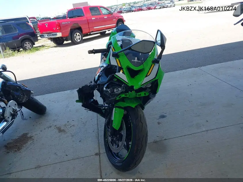 2025 Kawasaki Zx636 K VIN: JKBZXJK16SA010274 Lot: 45225806