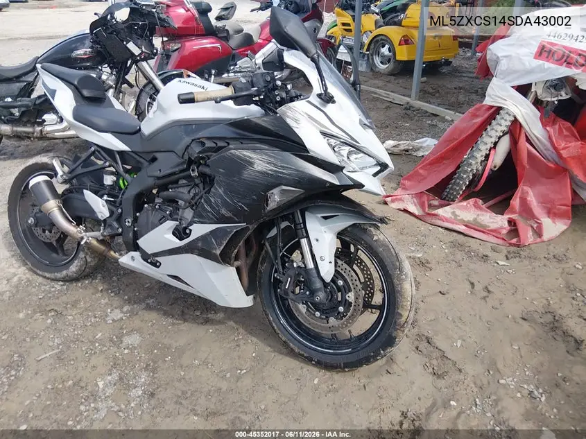 2025 Kawasaki Zx400 S VIN: ML5ZXCS14SDA43002 Lot: 45352017
