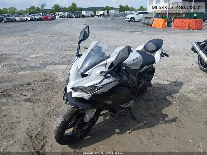 2025 Kawasaki Zx400 S VIN: ML5ZXCS14SDA43002 Lot: 45352017