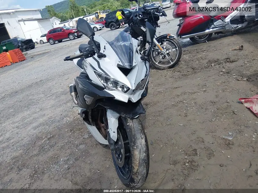 2025 Kawasaki Zx400 S VIN: ML5ZXCS14SDA43002 Lot: 45352017