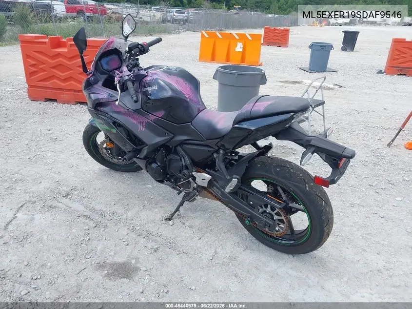 2025 Kawasaki Ex650 R VIN: ML5EXER19SDAF9546 Lot: 45440979