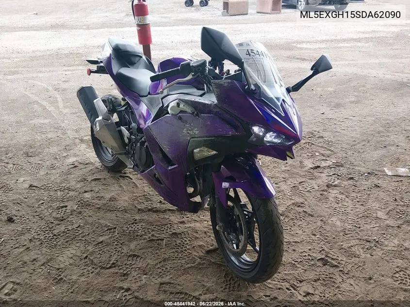 2025 Kawasaki Ex500 H VIN: ML5EXGH15SDA62090 Lot: 45441942