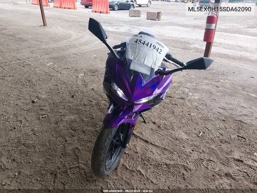 2025 Kawasaki Ex500 H VIN: ML5EXGH15SDA62090 Lot: 45441942