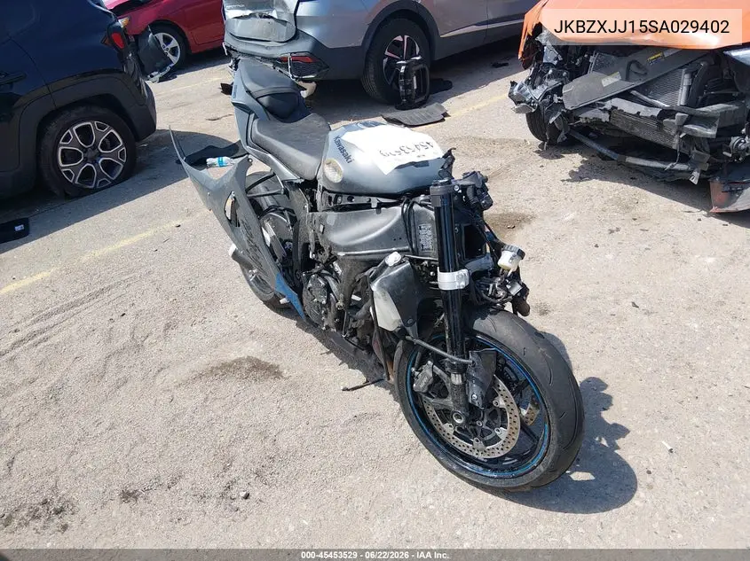 2025 Kawasaki Zx636 K VIN: JKBZXJJ15SA029402 Lot: 45453529