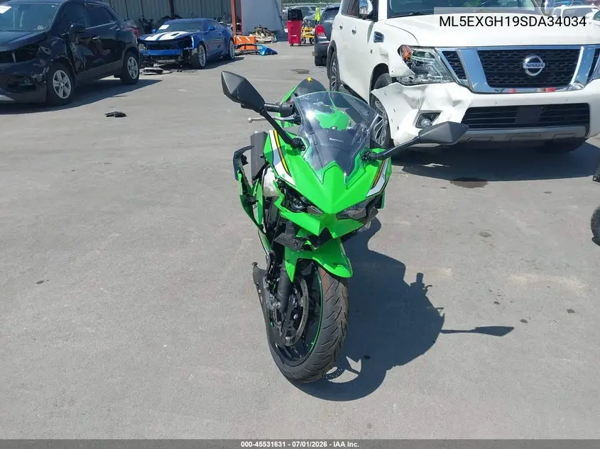 2025 Kawasaki Ex500 H VIN: ML5EXGH19SDA34034 Lot: 45531631