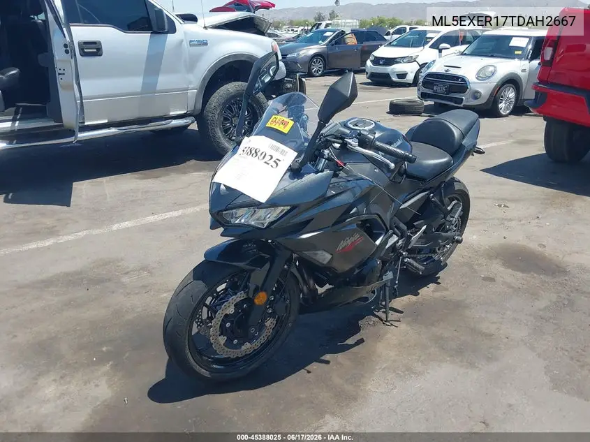 2026 Kawasaki Ex650 R VIN: ML5EXER17TDAH2667 Lot: 45388025
