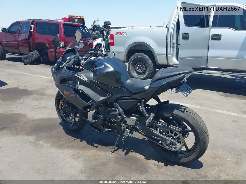 2026 Kawasaki Ex650 R VIN: ML5EXER17TDAH2667 Lot: 45388025