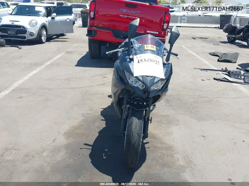 2026 Kawasaki Ex650 R VIN: ML5EXER17TDAH2667 Lot: 45388025