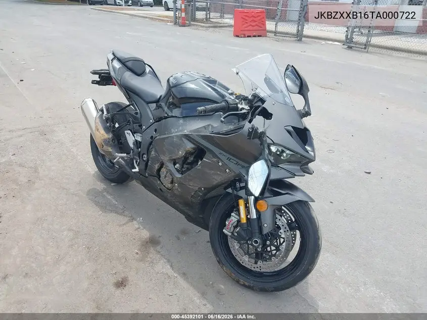 2026 Kawasaki Zx1000 VIN: JKBZXXB16TA000722 Lot: 45392101