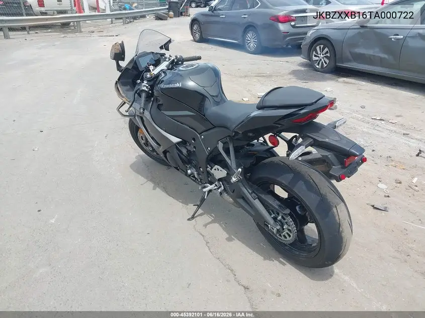 2026 Kawasaki Zx1000 VIN: JKBZXXB16TA000722 Lot: 45392101