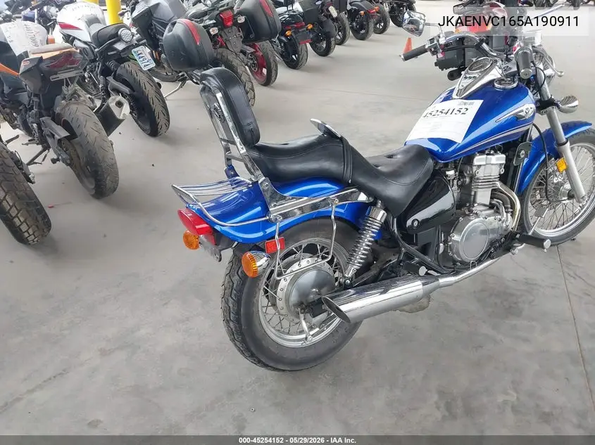 2005 Kawasaki En500 C VIN: JKAENVC165A190911 Lot: 45254152