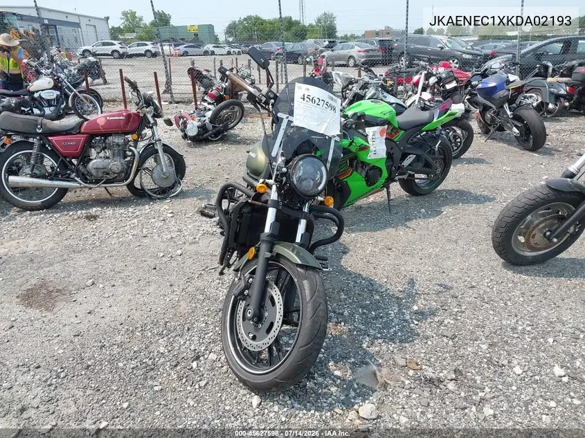 2019 Kawasaki En650 C VIN: JKAENEC1XKDA02193 Lot: 45627598