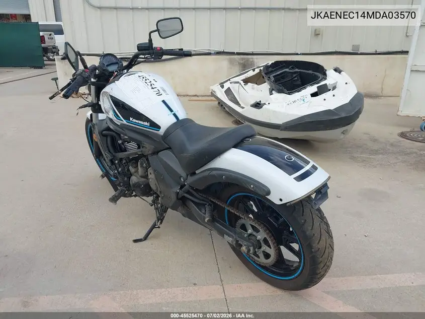 2021 Kawasaki En650 C VIN: JKAENEC14MDA03570 Lot: 45525470