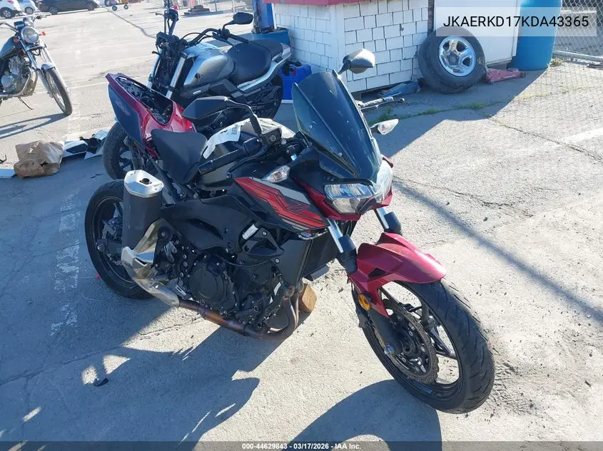 2019 Kawasaki Er400 D VIN: JKAERKD17KDA43365 Lot: 44629843
