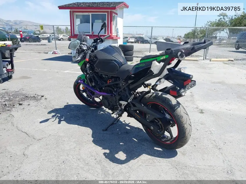 2019 Kawasaki Er400 D VIN: JKAERKD19KDA39785 Lot: 45175232