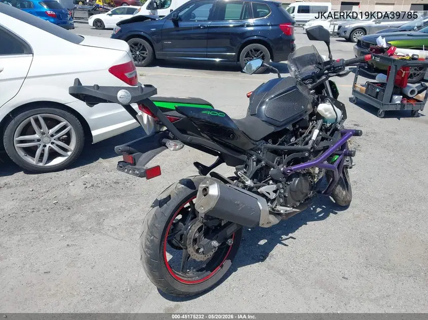 2019 Kawasaki Er400 D VIN: JKAERKD19KDA39785 Lot: 45175232