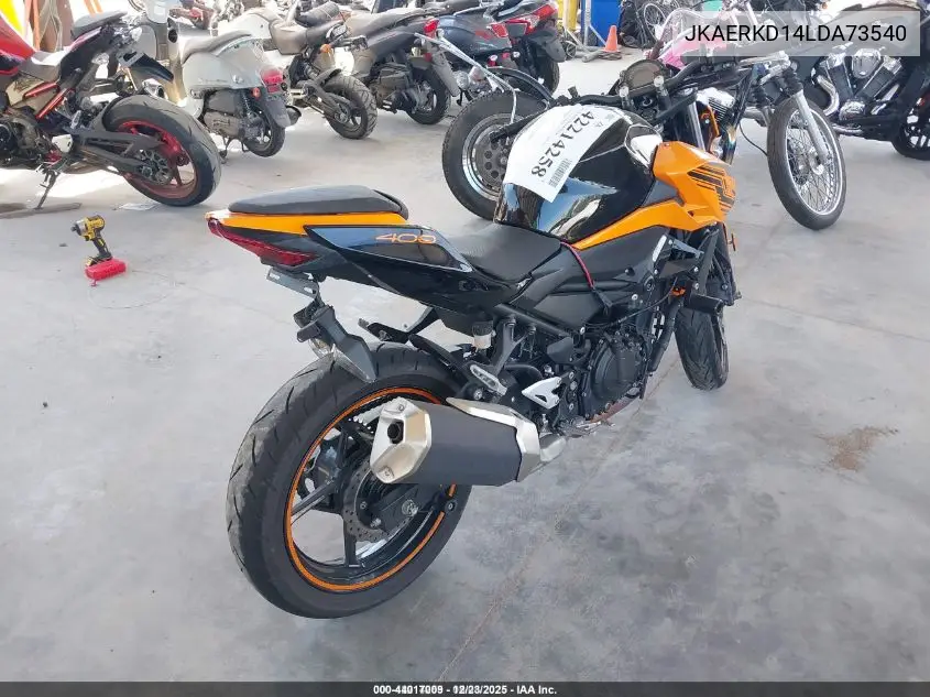 2020 Kawasaki Er400 D VIN: JKAERKD14LDA73540 Lot: 44017009