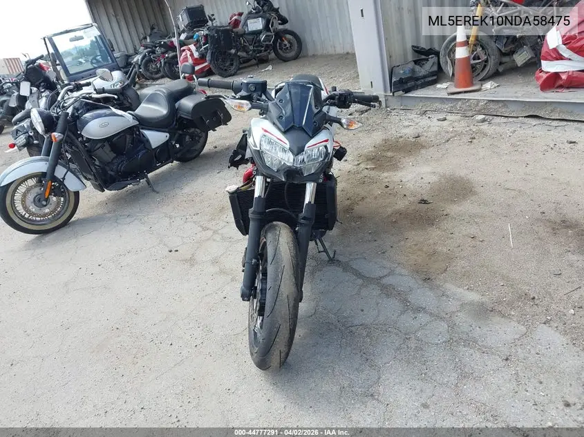 2022 Kawasaki Er650 K VIN: ML5EREK10NDA58475 Lot: 44777291
