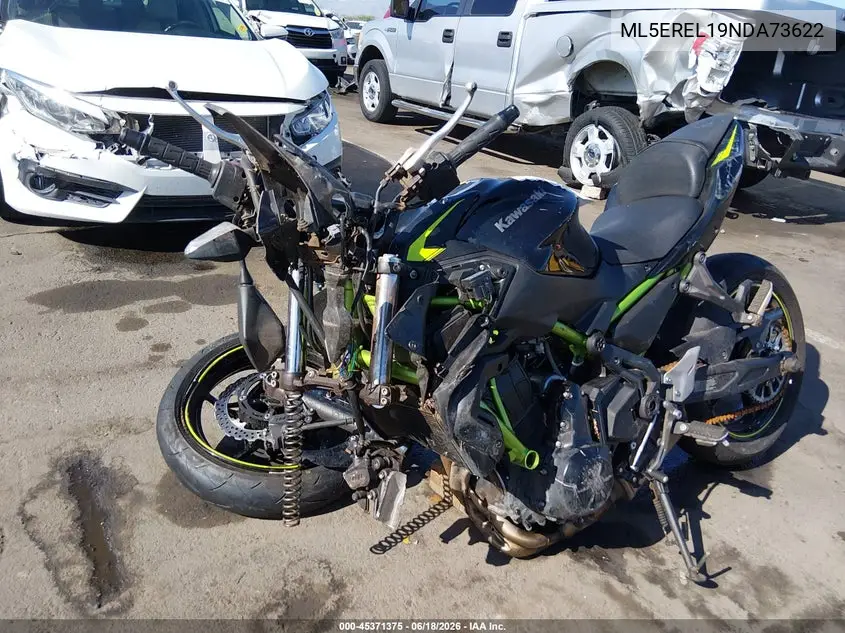 2022 Kawasaki Er650 L VIN: ML5EREL19NDA73622 Lot: 45371375