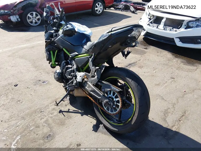 2022 Kawasaki Er650 L VIN: ML5EREL19NDA73622 Lot: 45371375
