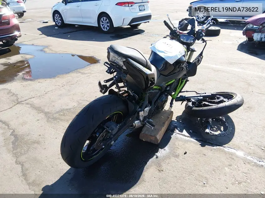 2022 Kawasaki Er650 L VIN: ML5EREL19NDA73622 Lot: 45371375