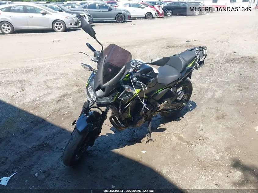 2022 Kawasaki Er650 L VIN: ML5EREL16NDA51349 Lot: 45446454