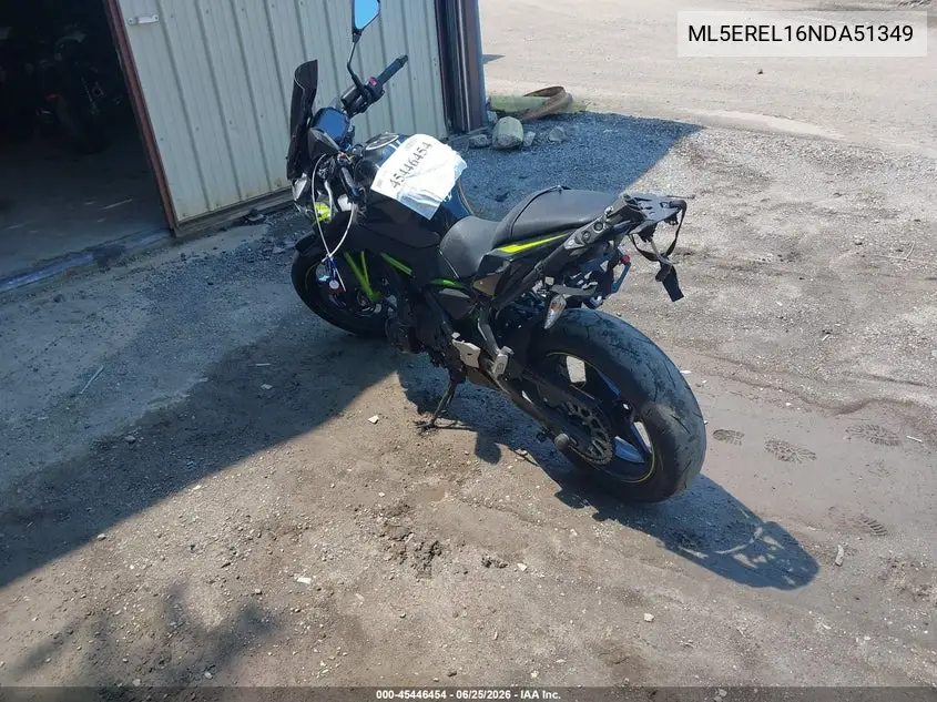 2022 Kawasaki Er650 L VIN: ML5EREL16NDA51349 Lot: 45446454