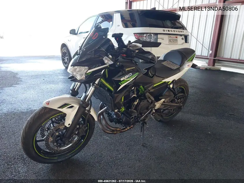 2022 Kawasaki Er650 L VIN: ML5EREL13NDA50806 Lot: 45621262