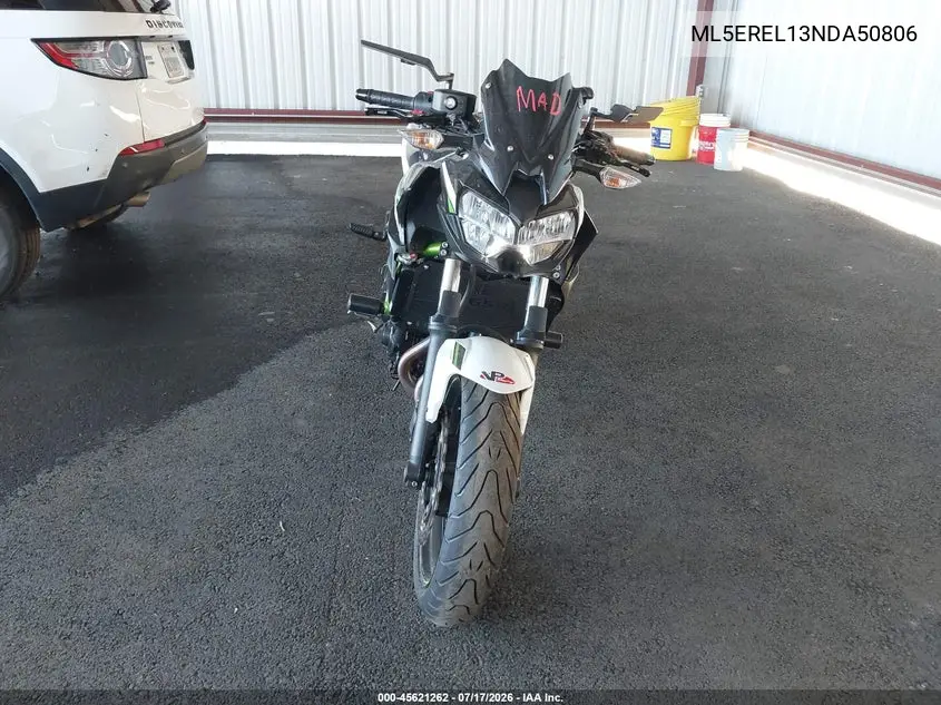 2022 Kawasaki Er650 L VIN: ML5EREL13NDA50806 Lot: 45621262