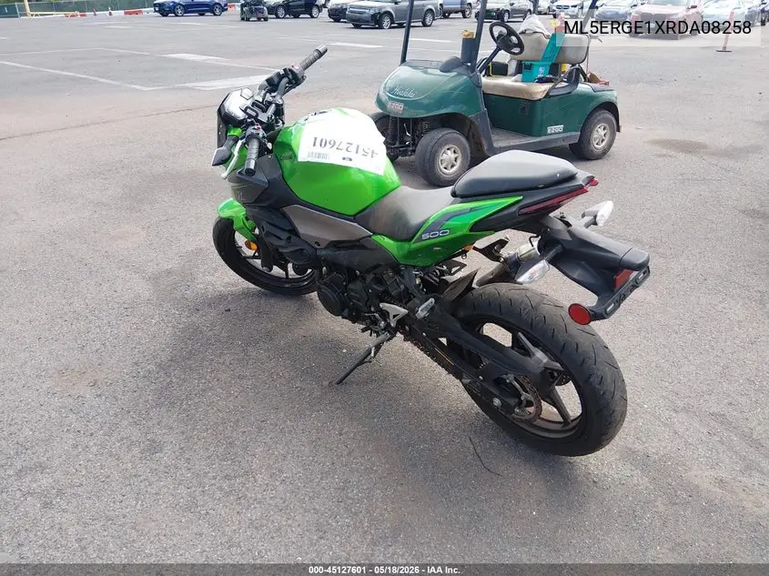 2024 Kawasaki Er500 VIN: ML5ERGE1XRDA08258 Lot: 45127601