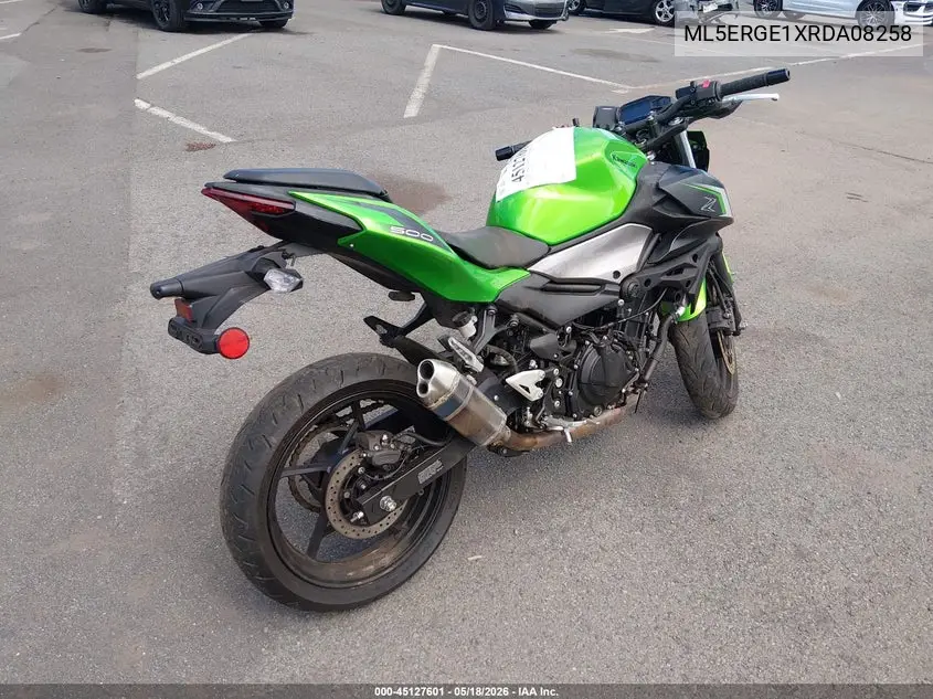 2024 Kawasaki Er500 VIN: ML5ERGE1XRDA08258 Lot: 45127601