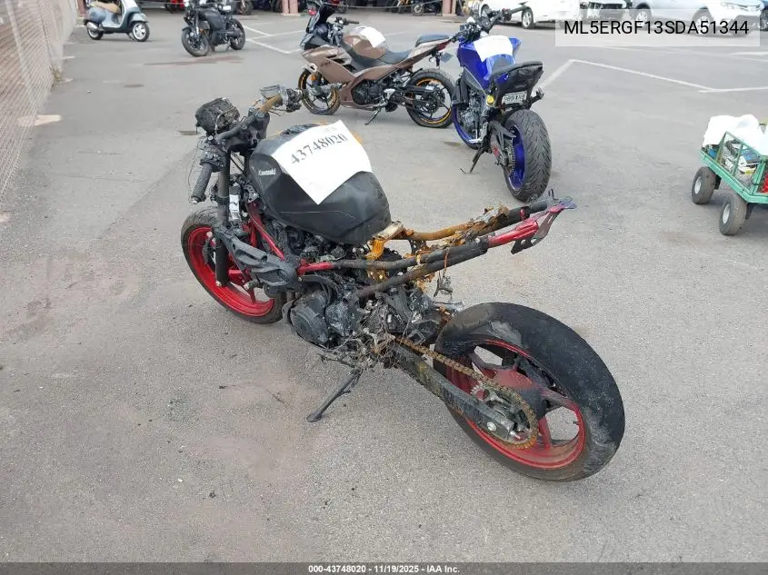 2025 Kawasaki Er500 VIN: ML5ERGF13SDA51344 Lot: 43748020