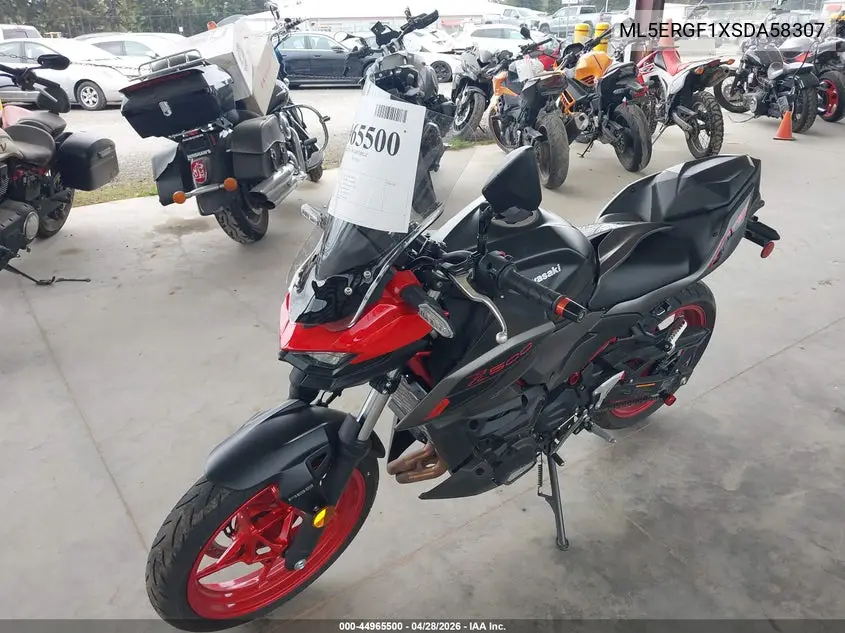 2025 Kawasaki Er500 VIN: ML5ERGF1XSDA58307 Lot: 44965500