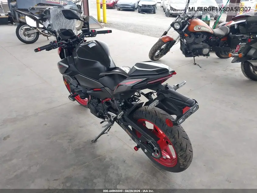 2025 Kawasaki Er500 VIN: ML5ERGF1XSDA58307 Lot: 44965500