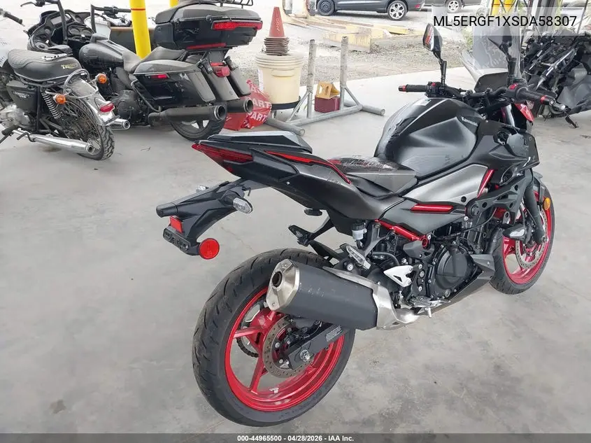 2025 Kawasaki Er500 VIN: ML5ERGF1XSDA58307 Lot: 44965500