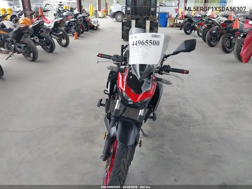 2025 Kawasaki Er500 VIN: ML5ERGF1XSDA58307 Lot: 44965500