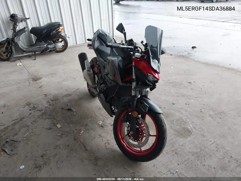 2025 Kawasaki Er500 VIN: ML5ERGF14SDA36884 Lot: 45352230