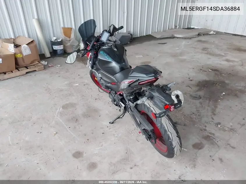 2025 Kawasaki Er500 VIN: ML5ERGF14SDA36884 Lot: 45352230