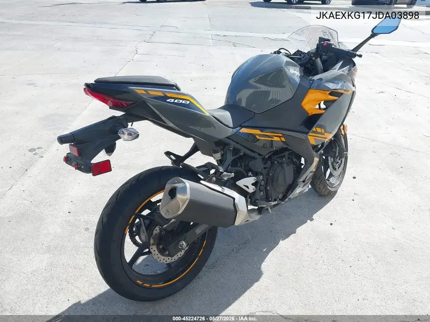 2018 Kawasaki Ex400 VIN: JKAEXKG17JDA03898 Lot: 45224726