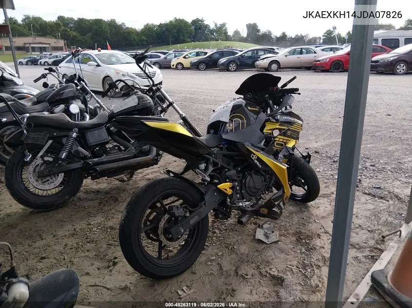 2018 Kawasaki Ex400 VIN: JKAEXKH14JDA07826 Lot: 45263119