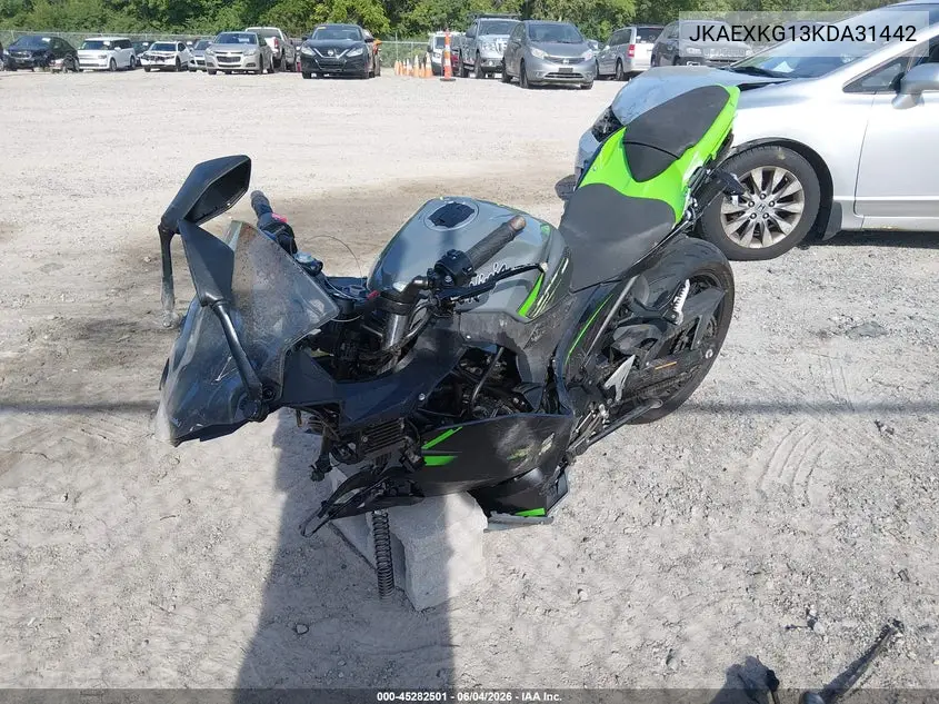 2019 Kawasaki Ex400 VIN: JKAEXKG13KDA31442 Lot: 45282501