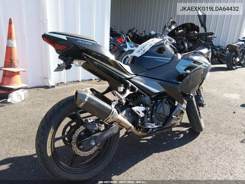 2020 Kawasaki Ex400 VIN: JKAEXKG19LDA64432 Lot: 45216556