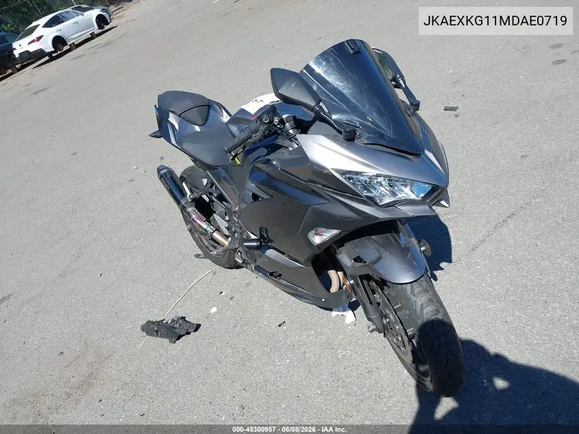 2021 Kawasaki Ex400 VIN: JKAEXKG11MDAE0719 Lot: 45300957