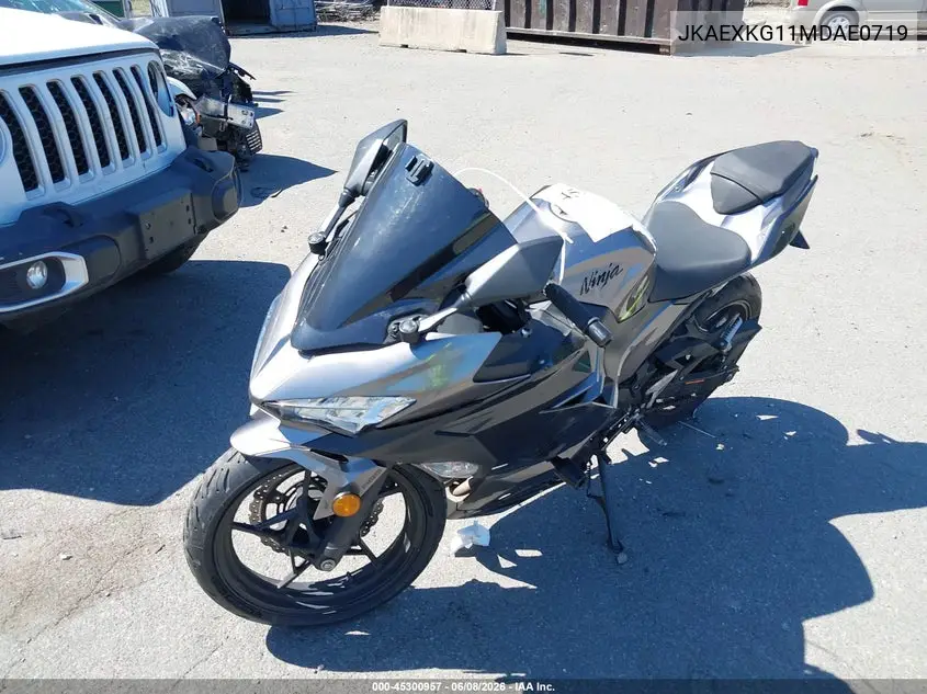 2021 Kawasaki Ex400 VIN: JKAEXKG11MDAE0719 Lot: 45300957