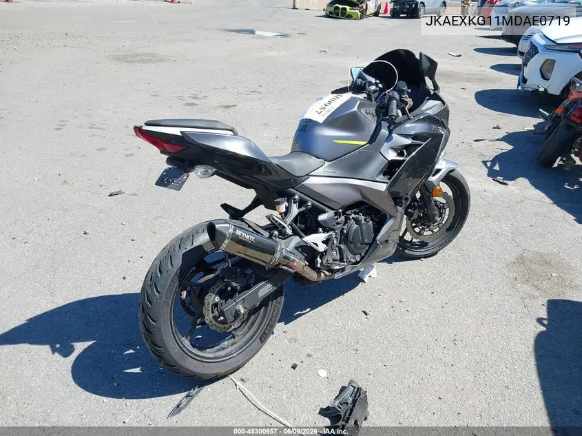 2021 Kawasaki Ex400 VIN: JKAEXKG11MDAE0719 Lot: 45300957