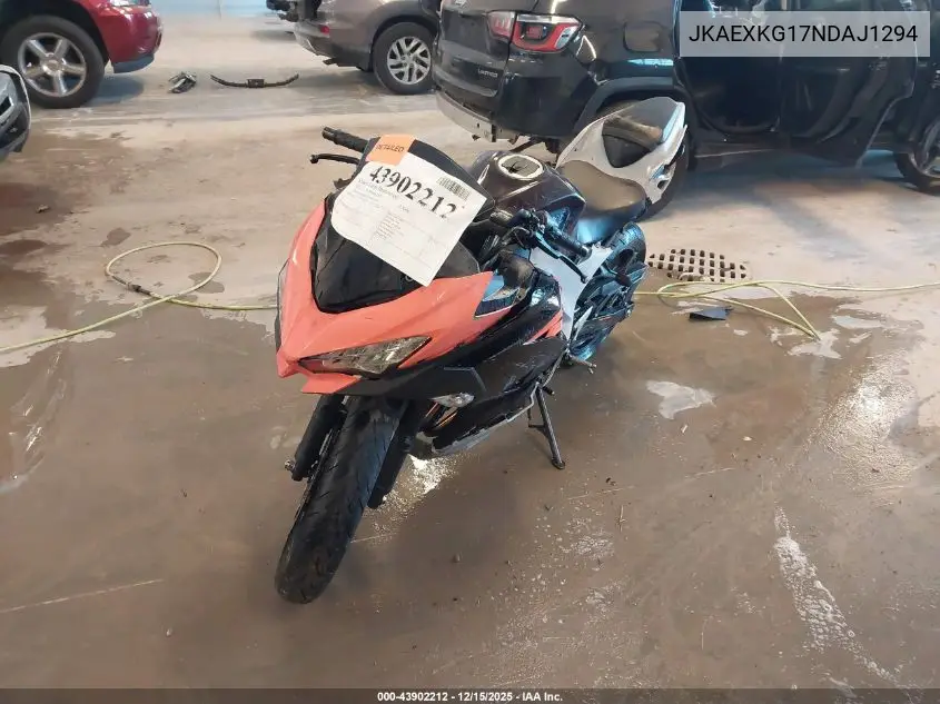2022 Kawasaki Ex400 VIN: JKAEXKG17NDAJ1294 Lot: 43902212